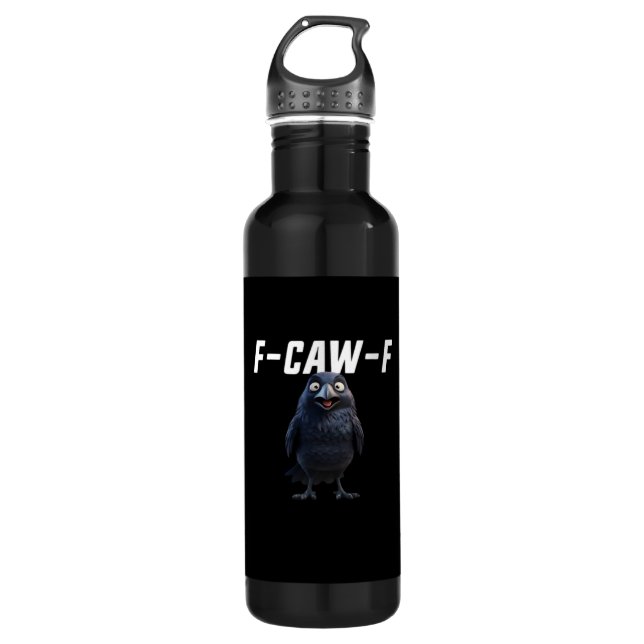 F Caw F Raven Funny Gear Creative Style Edelstahlflasche (Vorderseite)