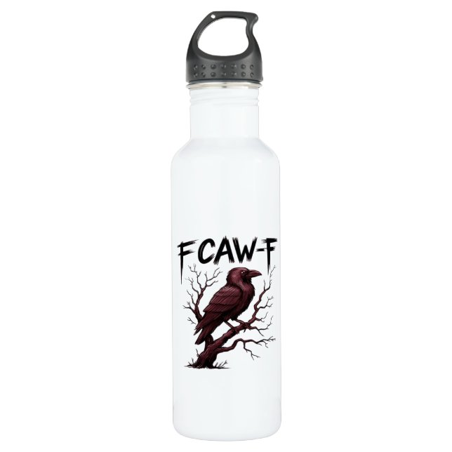 F-Caw-F Raven Klassiker Edelstahlflasche (Vorderseite)