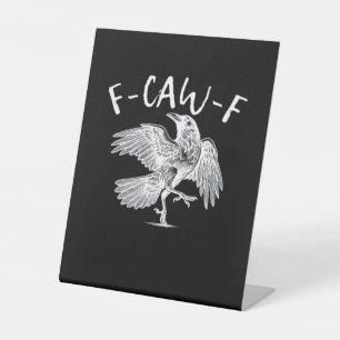 F-Caw-F Raven Retro Classic Sockelschild
