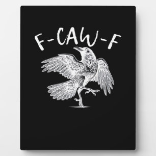 F-Caw-F Raven Vintage Grafik Fotoplatte