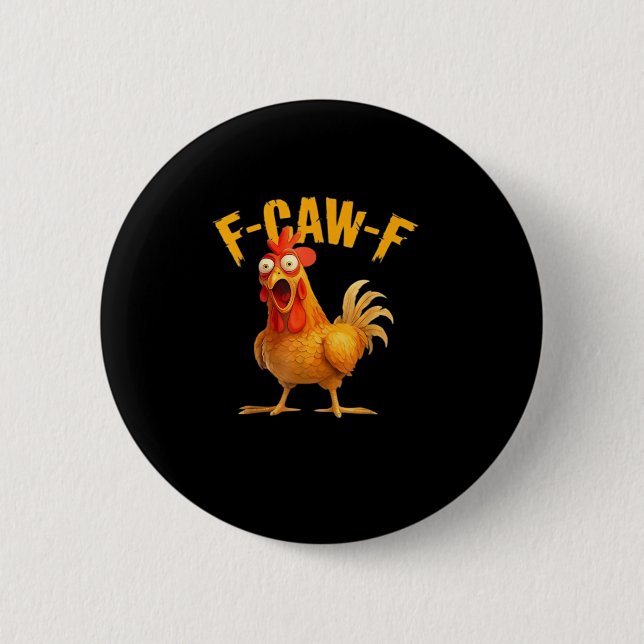 F-Caw-F Retro Classic Button (Vorderseite)