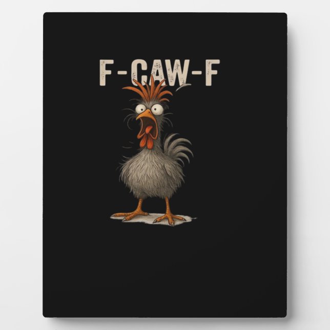 F-Caw-F Retro Classic Hühnchen Fotoplatte (Vorderseite)