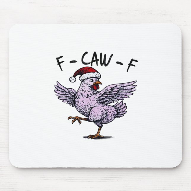 F-Caw-F Retro Classic Hühnchen Mousepad (Vorne)
