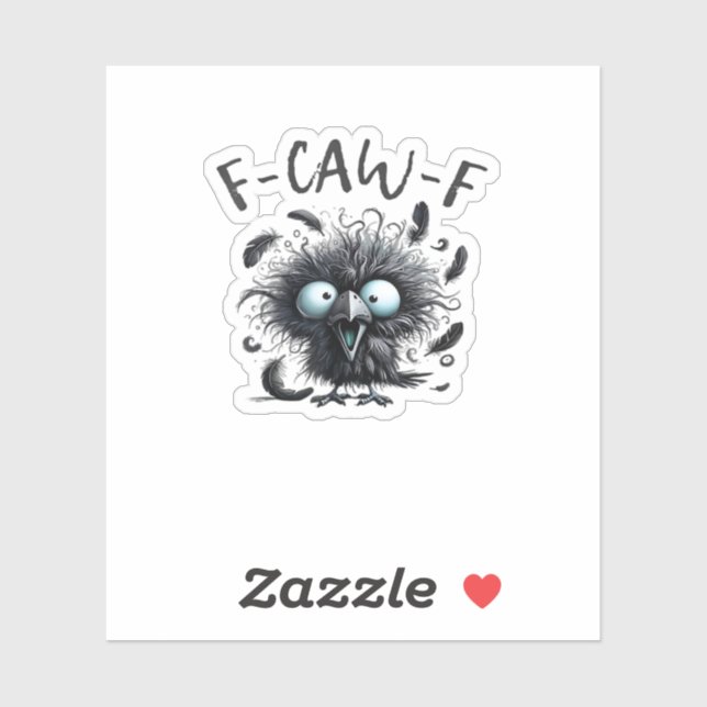F Caw F Retro Classic Style Aufkleber (Blatt)