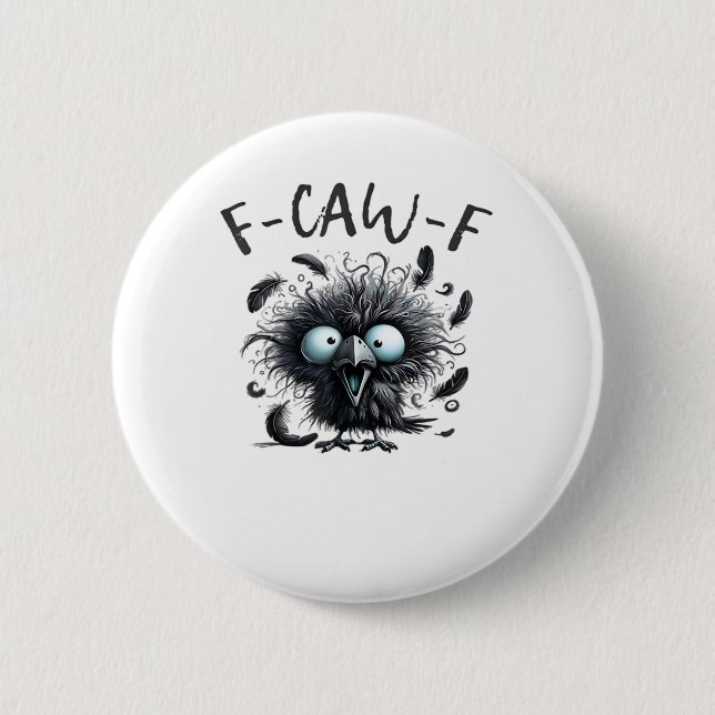 F Caw F Retro Classic Style Button (Vorderseite)
