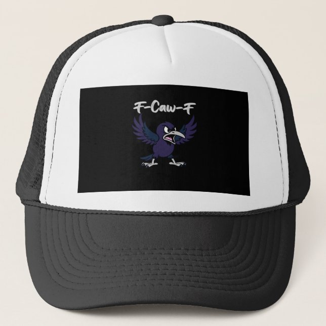 F-Caw-F Retro-Grafik Truckerkappe (Vorderseite)