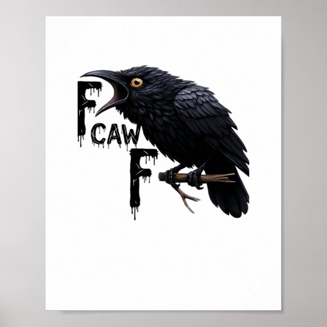 F Caw F Retro Klassiker Poster (Vorne)