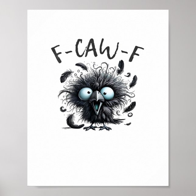 F Caw F Retro Klassischer Stil Poster (Vorne)