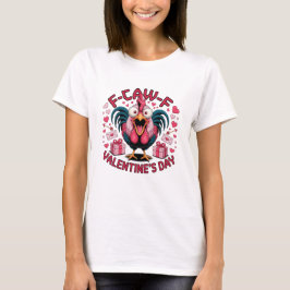 F-Caw-F Rooster Valentine’s Day Humor T-Shirt