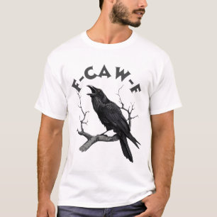 F-Caw-F Schwarze Krähe Pun Lustiger Halloween-Voge T-Shirt