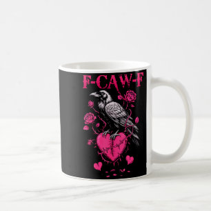 F-caw-f Schwarze Krähe Schwarzer Vogel Rosen Herz Kaffeetasse