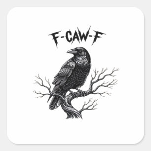 F Caw F Trendiger moderner Stil Quadratischer Aufkleber