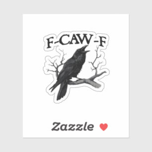 F Caw F Vintage Grafik Klassiker Aufkleber