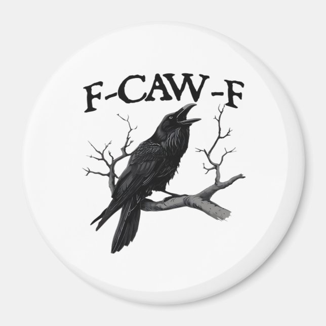 F Caw F Vintage Grafik Klassiker Magnet (Vorne)
