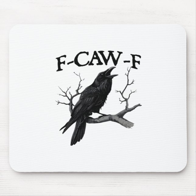 F Caw F Vintage Grafik Klassiker Mousepad (Vorne)