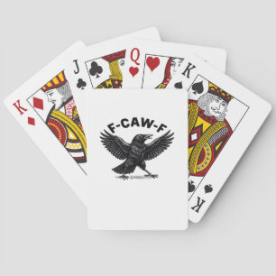 F-Caw-F Vogel Liebhaber Humorvolle Wortspiel Aufkl Spielkarten