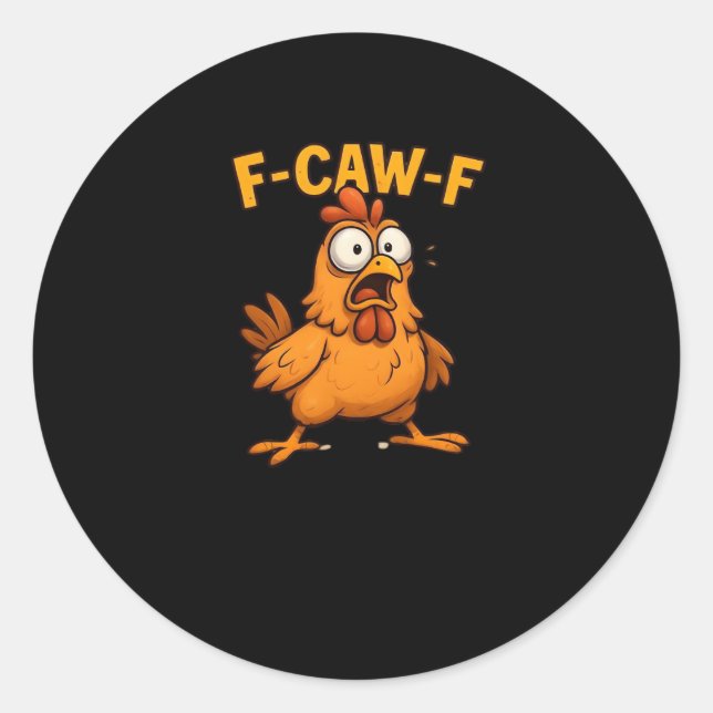 F Caw F Vogel Liebhaber Pun Cool Einzigartiges Des Runder Aufkleber (Vorderseite)