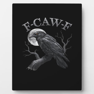 F-Caw-F Vogel Mond Gothic Klassisches Cooles Desig Fotoplatte