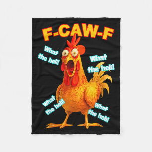 F-caw-f Was das Heli Huhn Lustiges Meme Vintage Fleecedecke