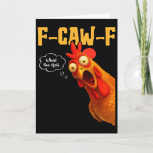 F-caw-f Was zum Teufel Schwarze Krähe Schwarzer Vo Karte