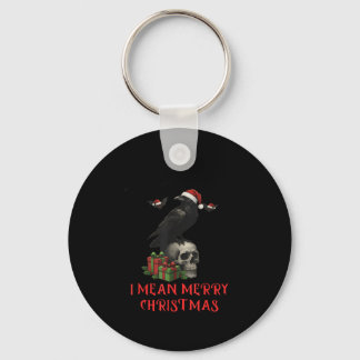 F-caw-f Weihnachtskrähe Lustiger Goth-Weihnachtssc Schlüsselanhänger