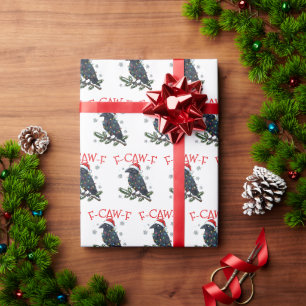 F-Caw-F Weihnachtskrähe Santa Xmas Licht Lustiger Geschenkpapier