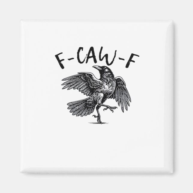 F Caw F Wesentlich Klassisch Ästhetisch Magnet (Vorne)