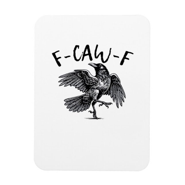 F Caw F Wesentlich Klassisch Ästhetisch Magnet (Vertikal)