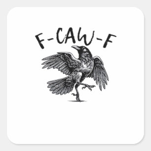 F Caw F Wesentlich Klassisch Ästhetisch Quadratischer Aufkleber