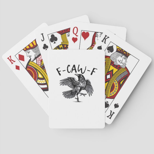 F Caw F Wesentlich Klassisch Ästhetisch Spielkarten (Rückseite)