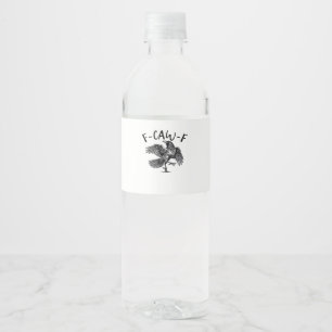 F Caw F Wesentlich Klassisch Ästhetisch Wasserflaschenetikett