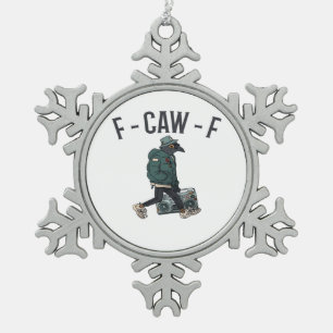 F Caw F Wesentlicher Basischer Casual Stil Schneeflocken Zinn-Ornament