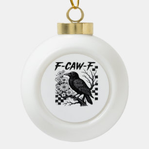 F Caw F Wesentlicher Lustiger Trendiger Stil Keramik Kugel-Ornament
