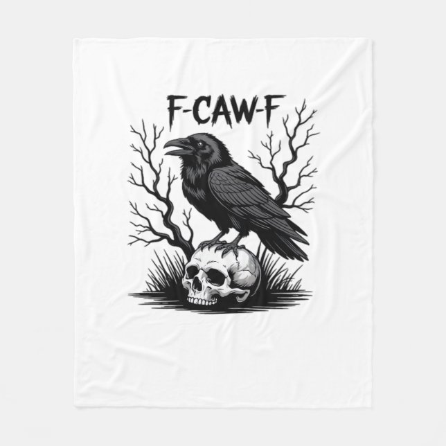 F Caw F Wesentlicher Vintage-Cool-Look Fleecedecke (Vorderseite)
