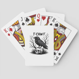 F Caw F Wesentlicher Vintage-Kühler-Look Spielkarten