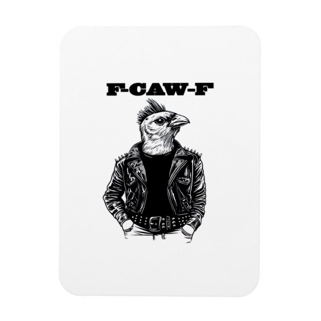 F Caw F Wesentliches Ästhetisches Design Magnet (Vertikal)