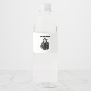 F Caw F Wesentliches Ästhetisches Design Wasserflaschenetikett