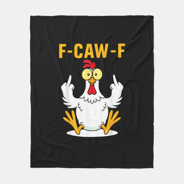 F-Caw-F Zitat Hahn Meme Fleecedecke (Vorderseite)
