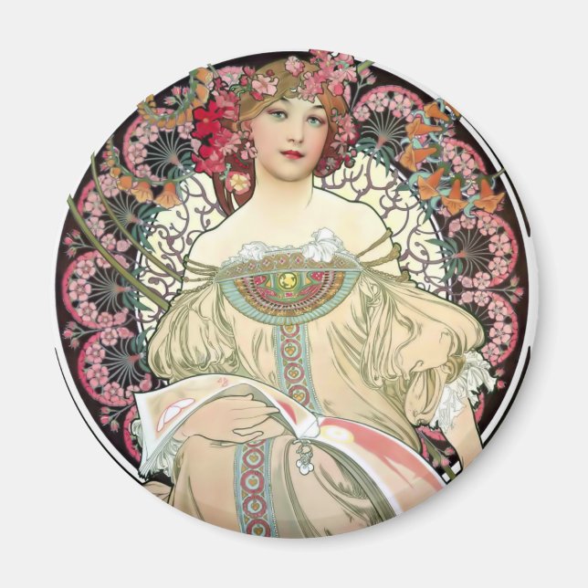 F. Champenois Imprimeur-Éditeur von Alfons Mucha Magnet (Vorne)