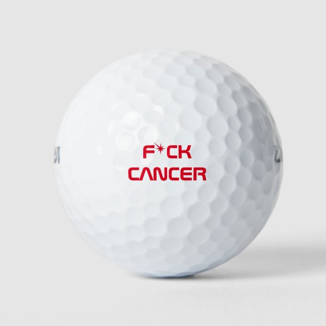 F*ck Cancer Golf Ball - NASA-Stil (Vorderseite)