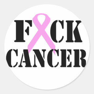 F*CK Cancer Runder Aufkleber