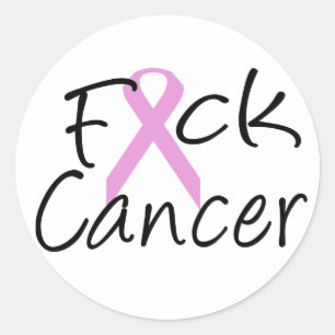 F*CK Cancer Runder Aufkleber