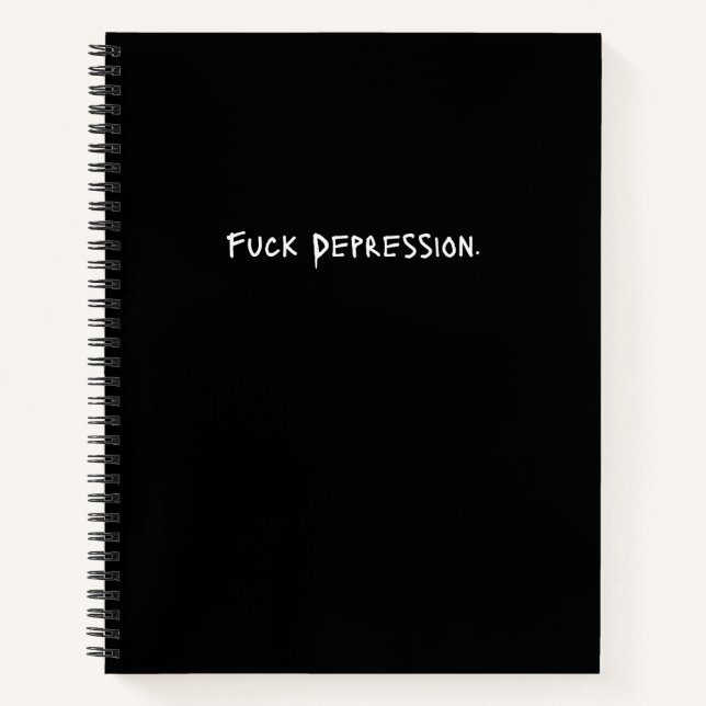 "F*ck Depression." Spiral Journal - Graffiti Notizbuch (Vorderseite)