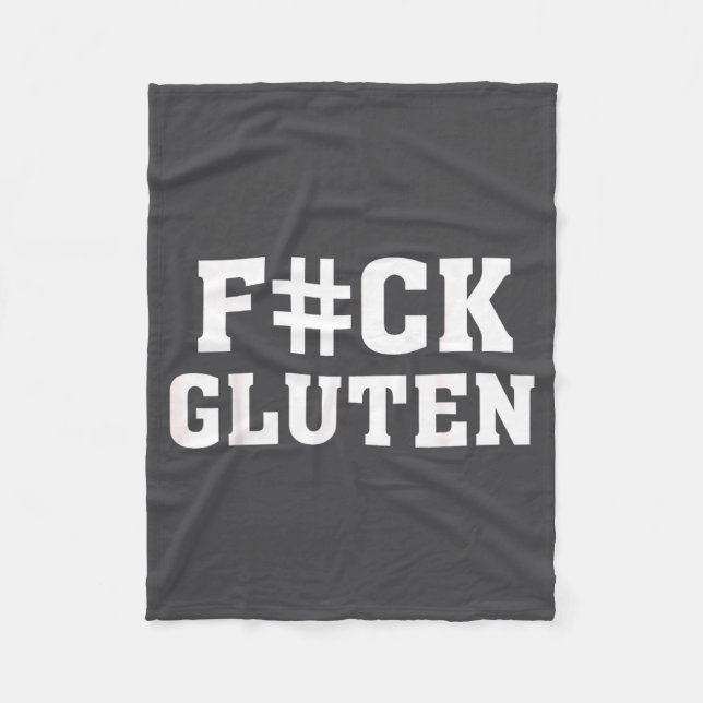 F#ck Gluten - For - Funny Gluten Quote Saying  Fleecedecke (Vorderseite)