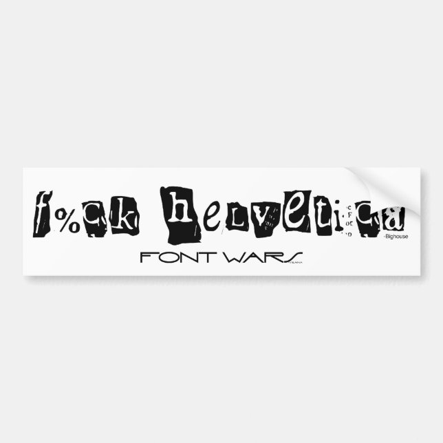 F%ck HelveticaAutoaufkleber Autoaufkleber (Vorne)