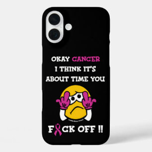 F#CK OFF.. Brustkrebs iPhone 16 Plus Hülle