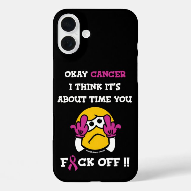 F#CK OFF.. Brustkrebs Case-Mate iPhone Hülle (Rückseite)