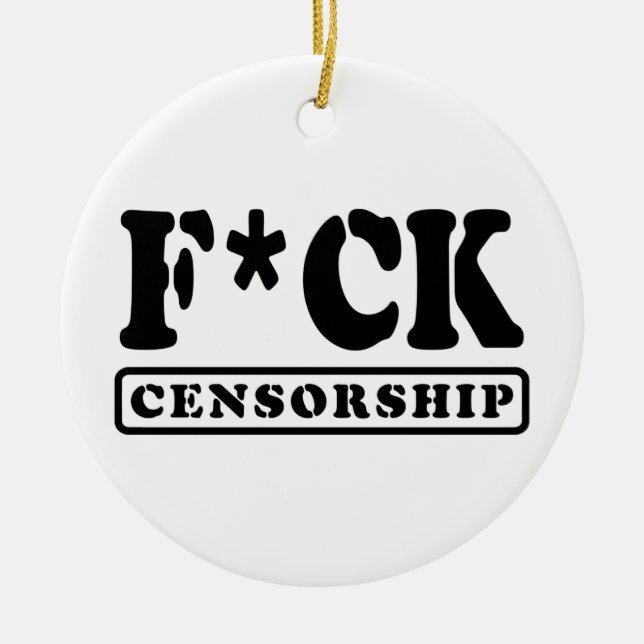 F*CK-ZENSORING KERAMIK ORNAMENT (Vorne)