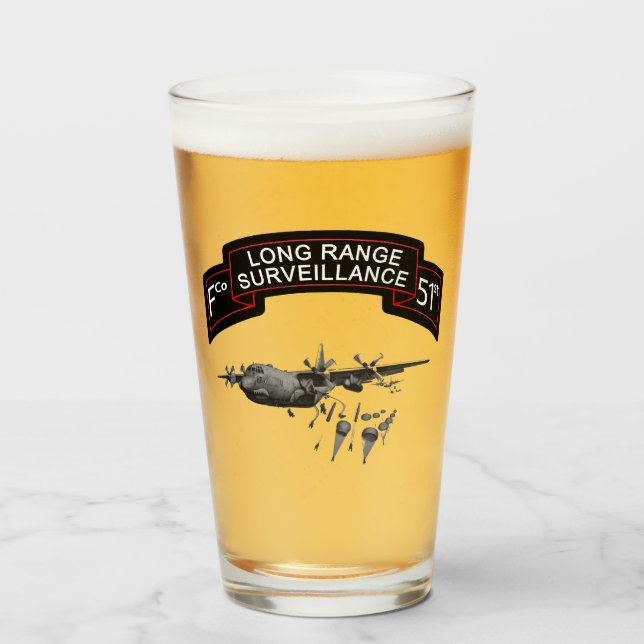 F Co 51st INF LRSC Bierpint Glas (Vorne (Gefüllt))