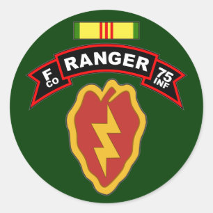 F Co, 75th Infantry Regiment - Rangers, Vietnam Runder Aufkleber